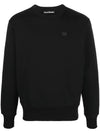 Face Patch Crew Neck Sweatshirt Black - ACNE STUDIOS - BALAAN 2