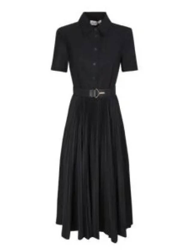 Poplin Pleated Shirt Long Dress Black - TORY BURCH - BALAAN 2