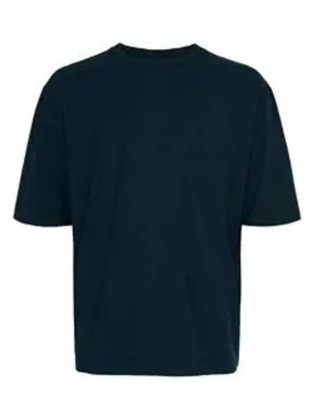 Men's Pigment Dyed Jersey Short Sleeve T-Shirt Dark Sapphire - LEMAIRE - BALAAN 6