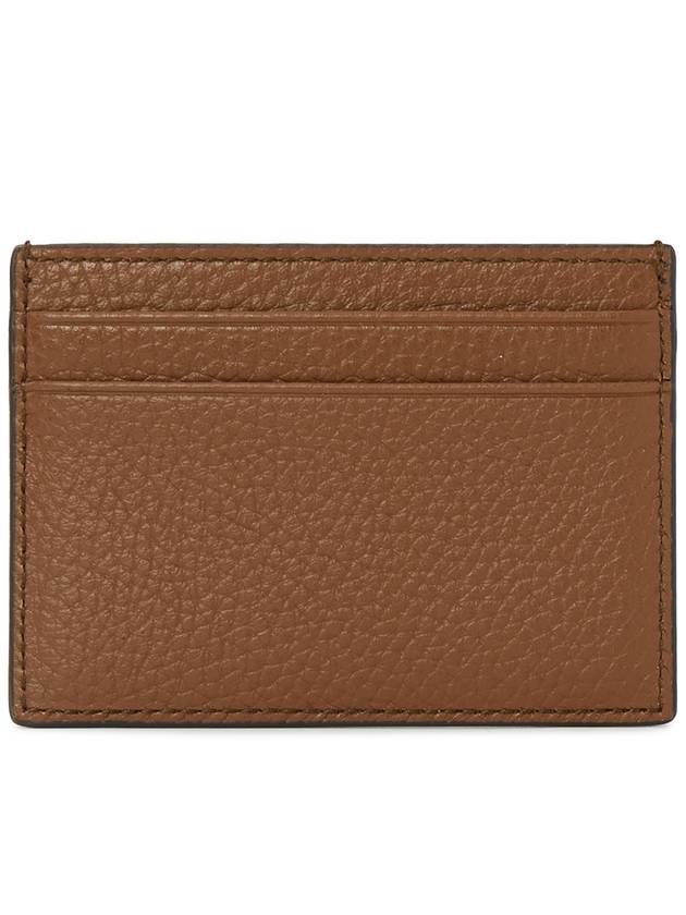 Striped Logo Leather Card Wallet Brown - BALLY - BALAAN 3