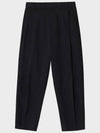 Wool Crease One Tuck Wide Slacks Black - NOIRER - BALAAN 3