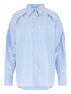 MM6 cut-out detail shirt sky blue - MAISON MARGIELA - BALAAN.