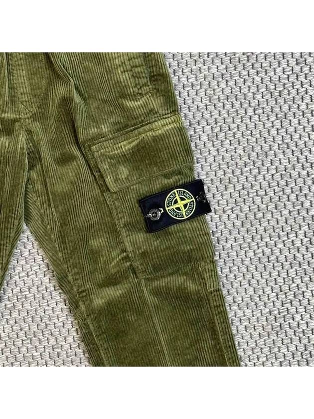 Stone Junior 10 14 Wappen Corduroy Cargo Pants Khaki - STONE ISLAND - BALAAN 2