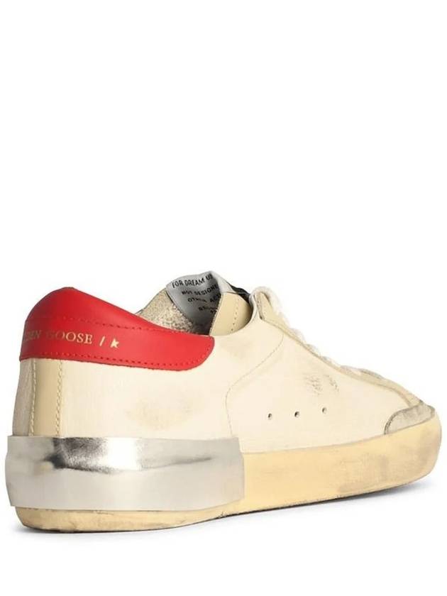 Superstar Leather Red Tab Low Top Sneakers White - GOLDEN GOOSE - BALAAN 3