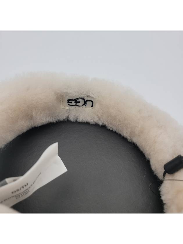 Fleece Earmuffs Embroidered Logo Chestnut USA - UGG - BALAAN 7