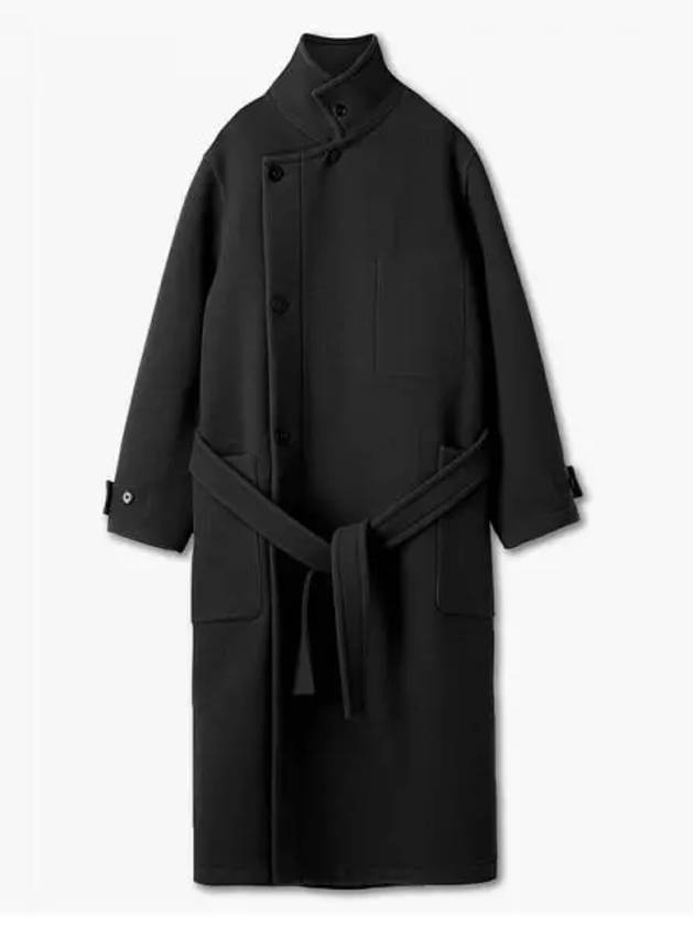 Wrap Wool Double Coat Black - LEMAIRE - BALAAN 2