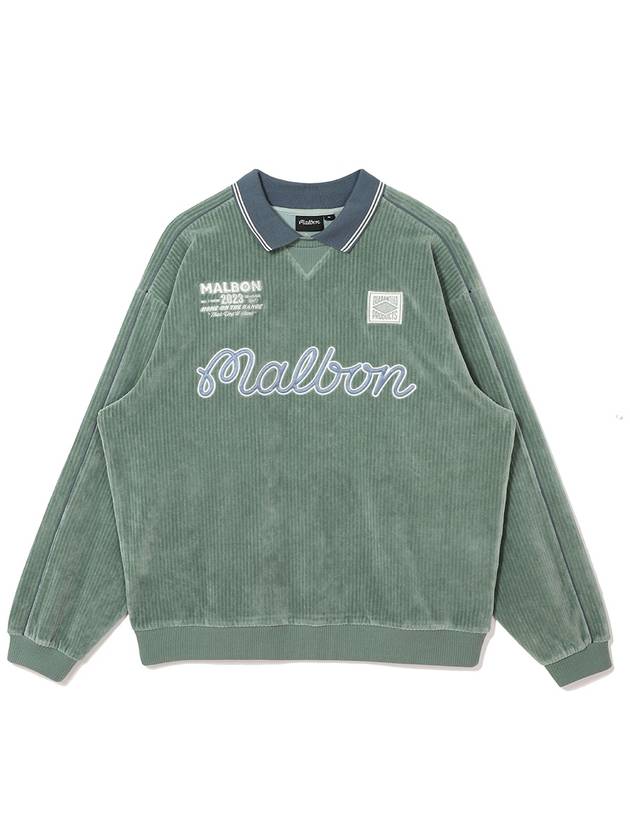 Corduroy collar point t shirt MINT MAN - MALBON GOLF - BALAAN 1