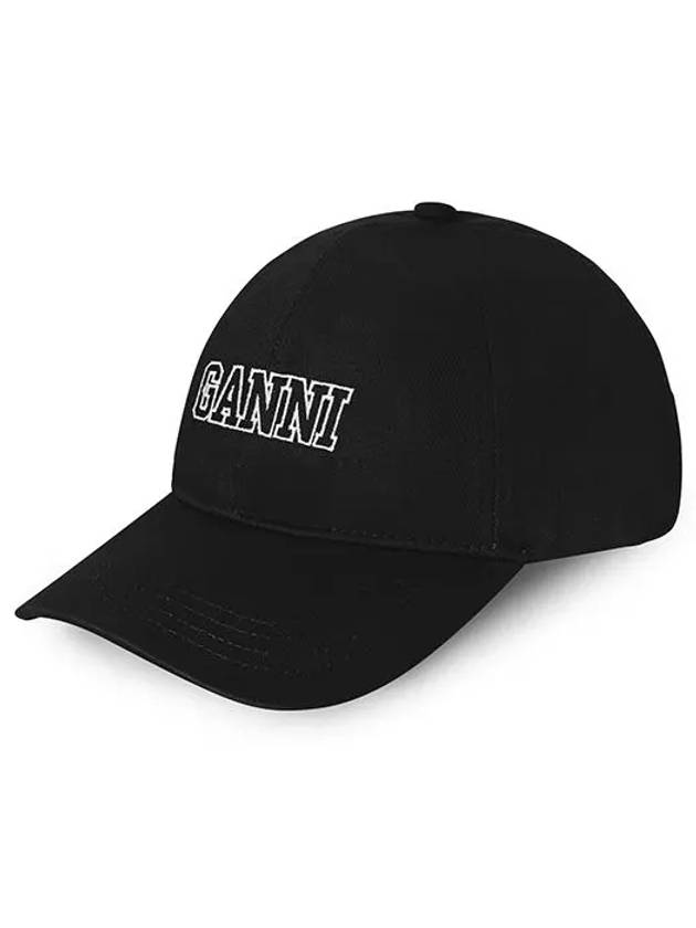 Embroid Logo Ball Cap Black - GANNI - BALAAN 4