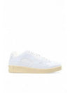 Men's Logo Leather Low Top Sneakers White - JIL SANDER - BALAAN 2