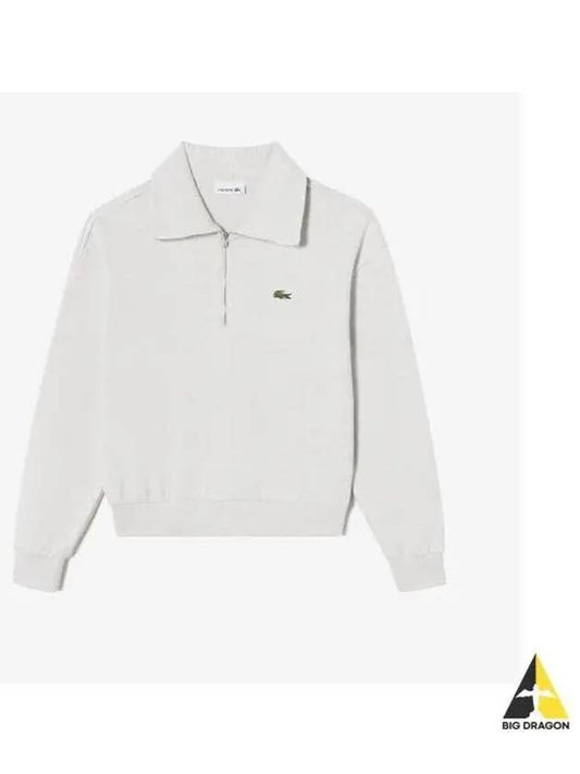 Women s Half Zip Up T Shirt OFFWHITE Off White - LACOSTE - BALAAN 1