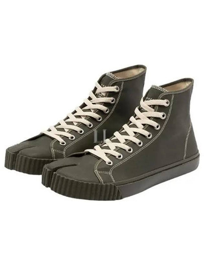 Tabi Canvas High Top Sneakers Army Green - MAISON MARGIELA - BALAAN 2