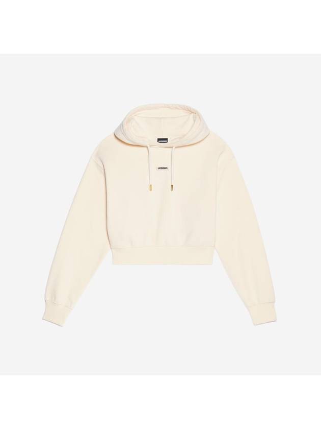 Le Sweatshirt Gros Grain Cotton Hoodie Light Beige - JACQUEMUS - BALAAN 2