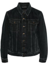 Pocket Denim Jacket Black - SAINT LAURENT - BALAAN 1