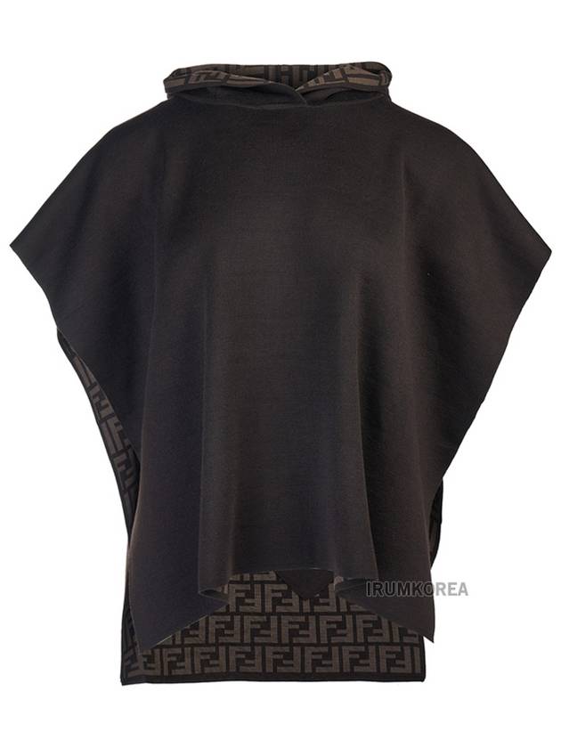 Wool Poncho Brown - FENDI - BALAAN 2