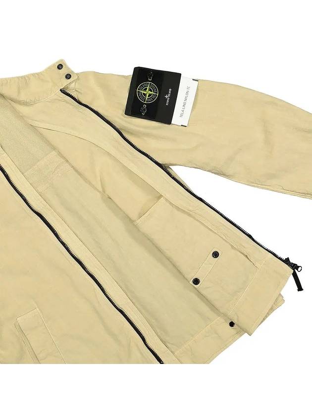 Tela Mock Neck Zip-up Jacket Beige - STONE ISLAND - BALAAN 6