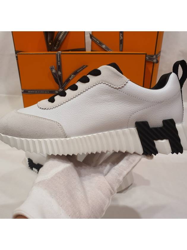 Bouncing Low Top Sneakers Blanc Noir - HERMES - BALAAN 6