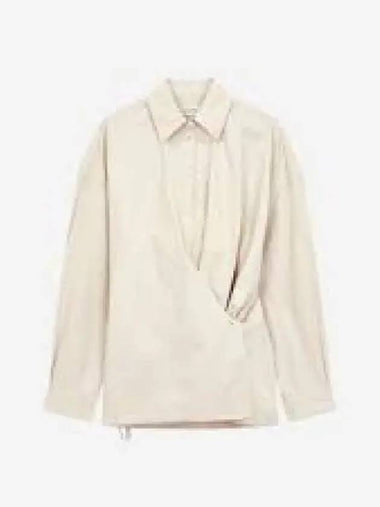 Officer Collar Twisted Shirt Cream 1240678 - LEMAIRE - BALAAN 1