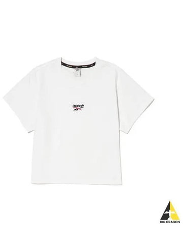 Essentials Semi Crop T Shirt Women White - REEBOK - BALAAN 1