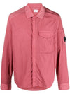 Chrome-R Pocket Over Long Sleeve Shirt Pink - CP COMPANY - BALAAN 1