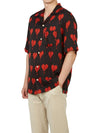 Men's Break Heart Motif Print Short Sleeve Shirt Black - ALLSAINTS - BALAAN 6