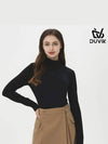 Women s three dimensional pattern double sided brushed long sleeved T shirt DE4WTS181BK - DUVIK - BALAAN 4