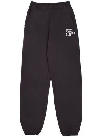 Athletic Club Logo Print Sweatpants Black SWAW235FB 1218416 - SPORTY & RICH - BALAAN 1