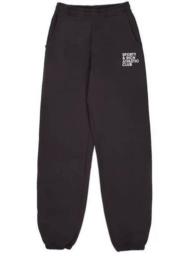 Athletic Club Logo Print Sweatpants Black SWAW235FB 1218416 - SPORTY & RICH - BALAAN 1