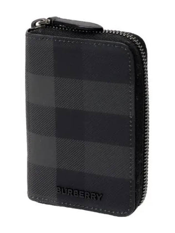 Check zipper card wallet men - BURBERRY - BALAAN 1