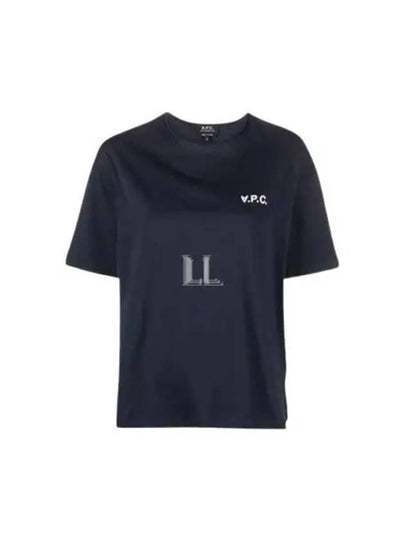 Karol Small Felt Logo Short Sleeve T-Shirt Navy - A.P.C. - BALAAN 2