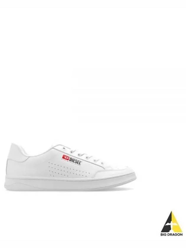 SAthene Leather Nylon Low Top Sneakers White - DIESEL - BALAAN 2