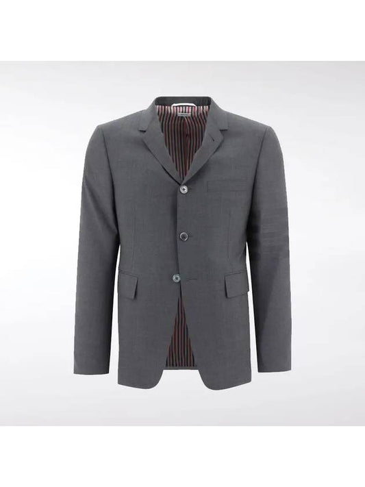 Plain Weave Suiting 4 Bar Classic Sport Jacket Dark Grey - THOM BROWNE - BALAAN 2