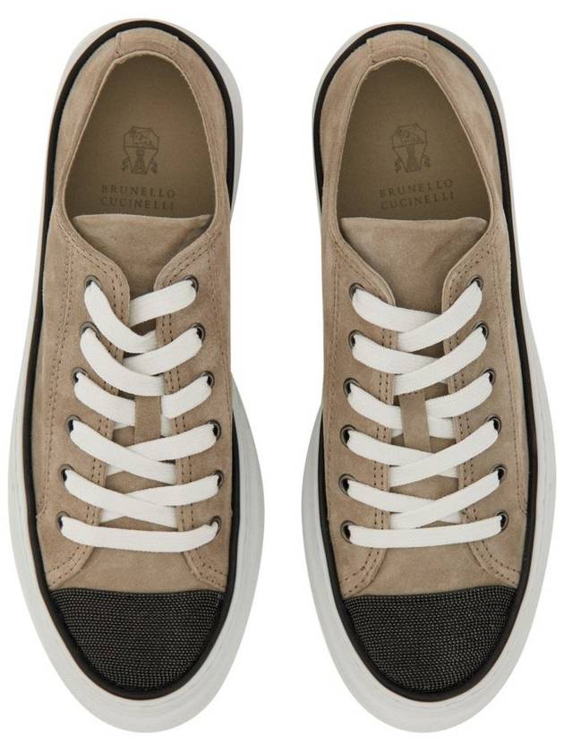 Suede Low Top Sneakers Beige - BRUNELLO CUCINELLI - BALAAN 6