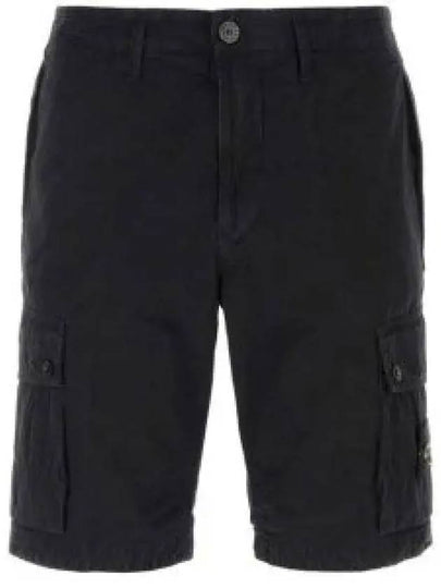 Logo Cotton Slim Cargo Shorts Navy - STONE ISLAND - BALAAN 2