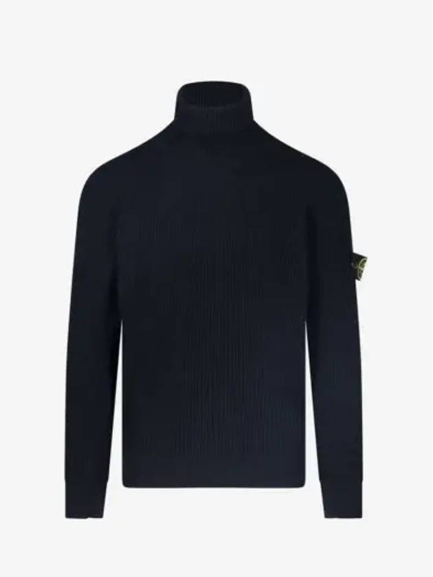 Wappen Patch Wool Turtleneck Black - STONE ISLAND - BALAAN 2