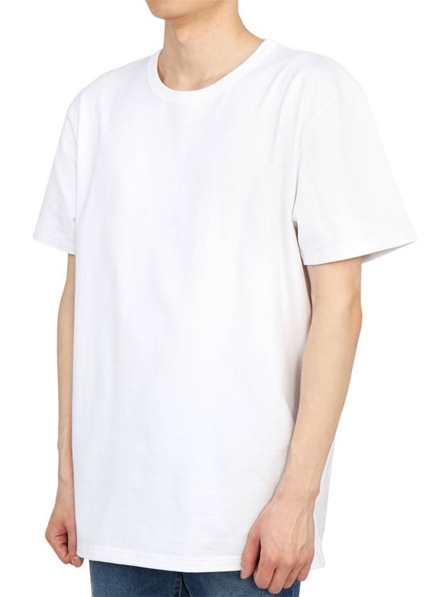 Back Graffiti Logo Short Sleeve T-Shirt White - ALEXANDER MCQUEEN - BALAAN 3