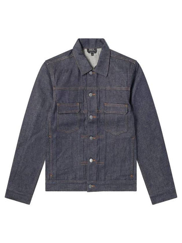 Men's Work Denim Jacket Indigo - A.P.C. - BALAAN 1