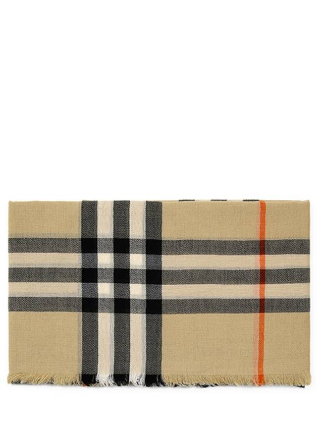 Vintage Check Wool Scarf Beige - BURBERRY - BALAAN 2