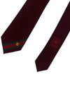 Web Bee Detail Silk Tie Dark Red - GUCCI - BALAAN 5