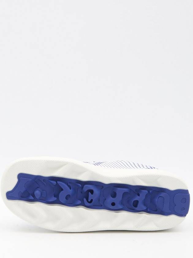 Box Check Print Leather Low Top Sneakers Royal Blue - BURBERRY - BALAAN 5