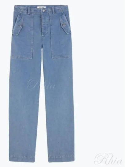 Workwear Straight Jeans Blue - MAISON KITSUNE - BALAAN 2