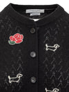 Hector and Rose embroidery wool cardigan FKC604EY1029 - THOM BROWNE - BALAAN 5