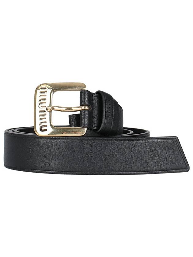 Nappa Leather Belt Black - MIU MIU - BALAAN 2