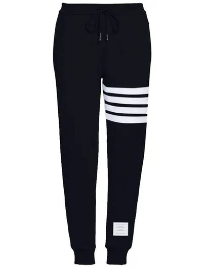 Women's Engineer 4 Bar Cotton Loopback Knit Track Pants Navy - THOM BROWNE - BALAAN 2