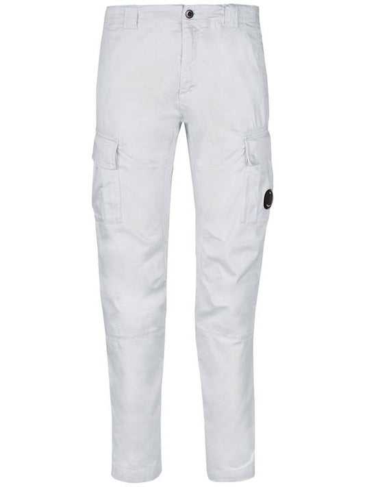 Lens Wappen Cargo Straight Pants White - CP COMPANY - BALAAN.