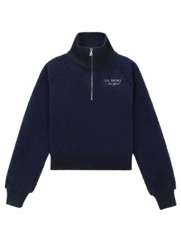 Embroider Logo Sweatshirt Navy - SPORTY & RICH - BALAAN 2