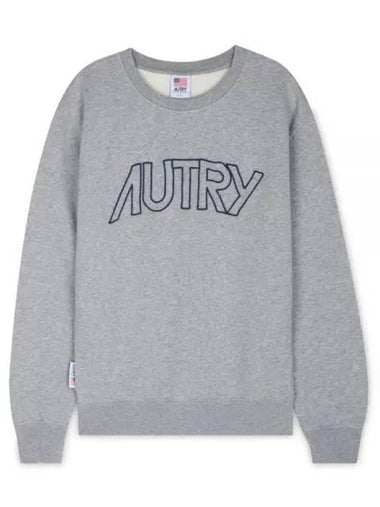 Women s logo embroidered melange sweatshirt SWIW 408M 1157275 - AUTRY - BALAAN 1