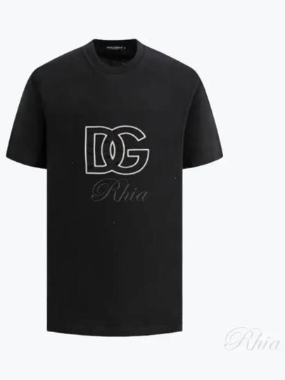 Logo Print Cotton Short Sleeve T-Shirt Black - DOLCE&GABBANA - BALAAN 2