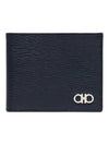 Gancini Half Wallet Deep Ocean - SALVATORE FERRAGAMO - BALAAN 3