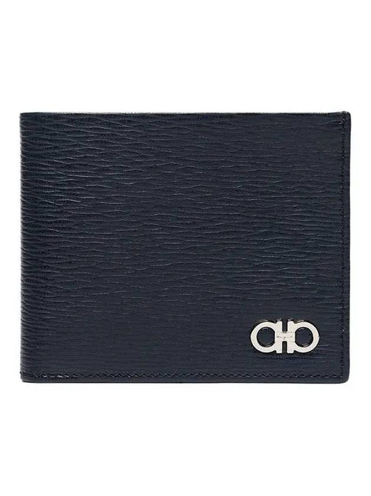 Gancini Half Wallet Deep Ocean - SALVATORE FERRAGAMO - BALAAN 2