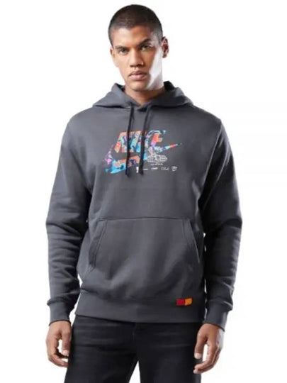 Men's So Pack 2 Logo Print Hoodie Dark Grey - NIKE - BALAAN 2